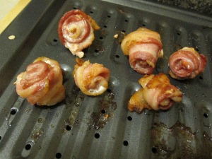 Baked bacon roses